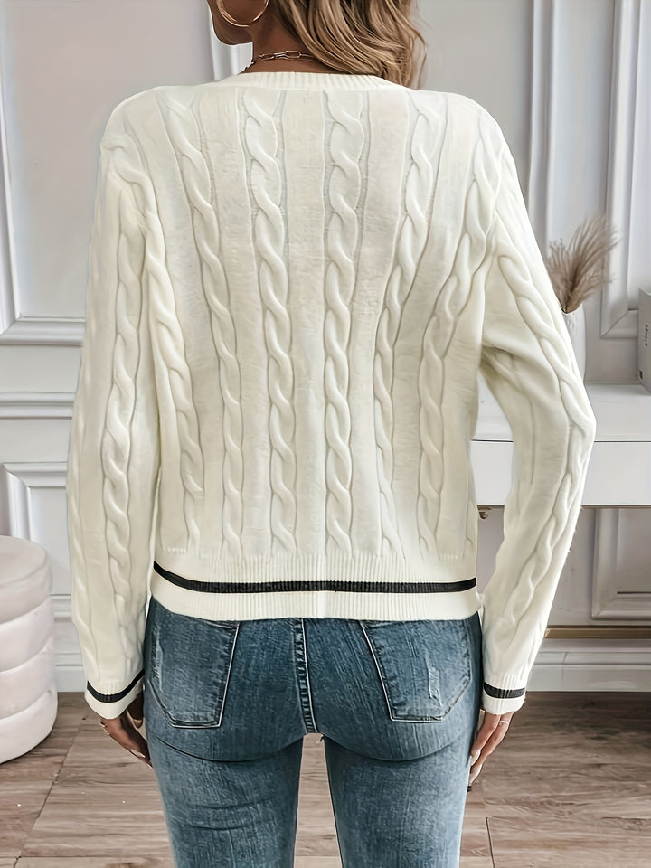Claire | Refined Cable-Knit Cardigan