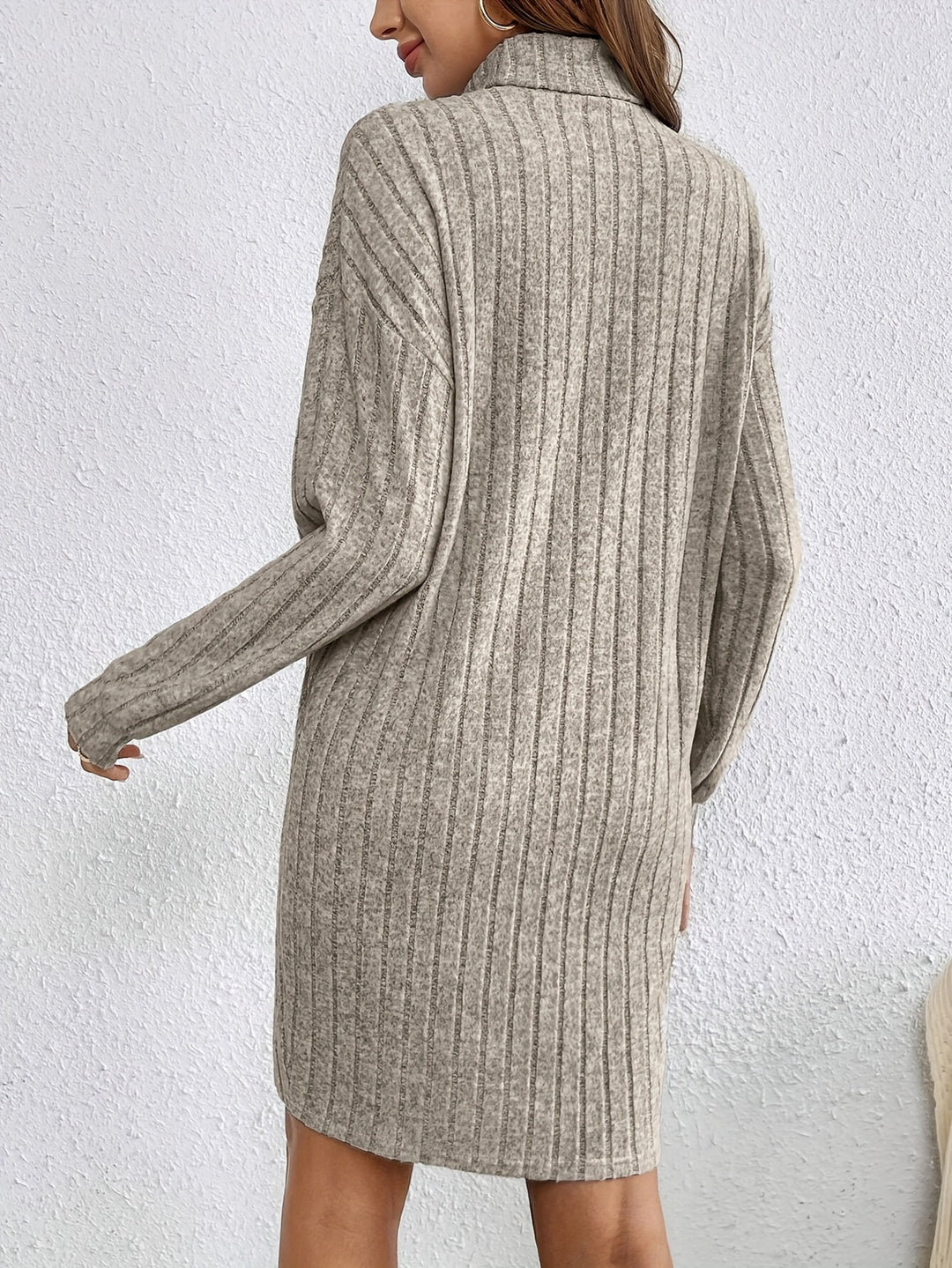Florence | Ribbed Turtleneck Sweater Dress