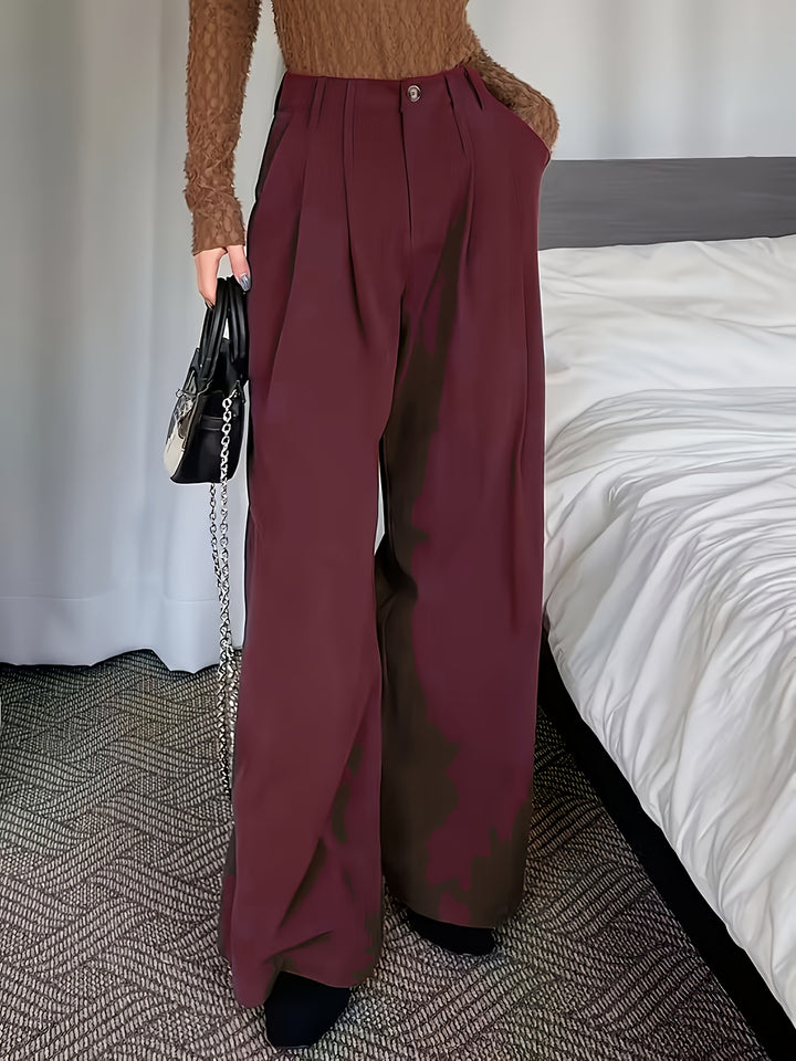 Celine | Pleated Wide-Leg Trousers
