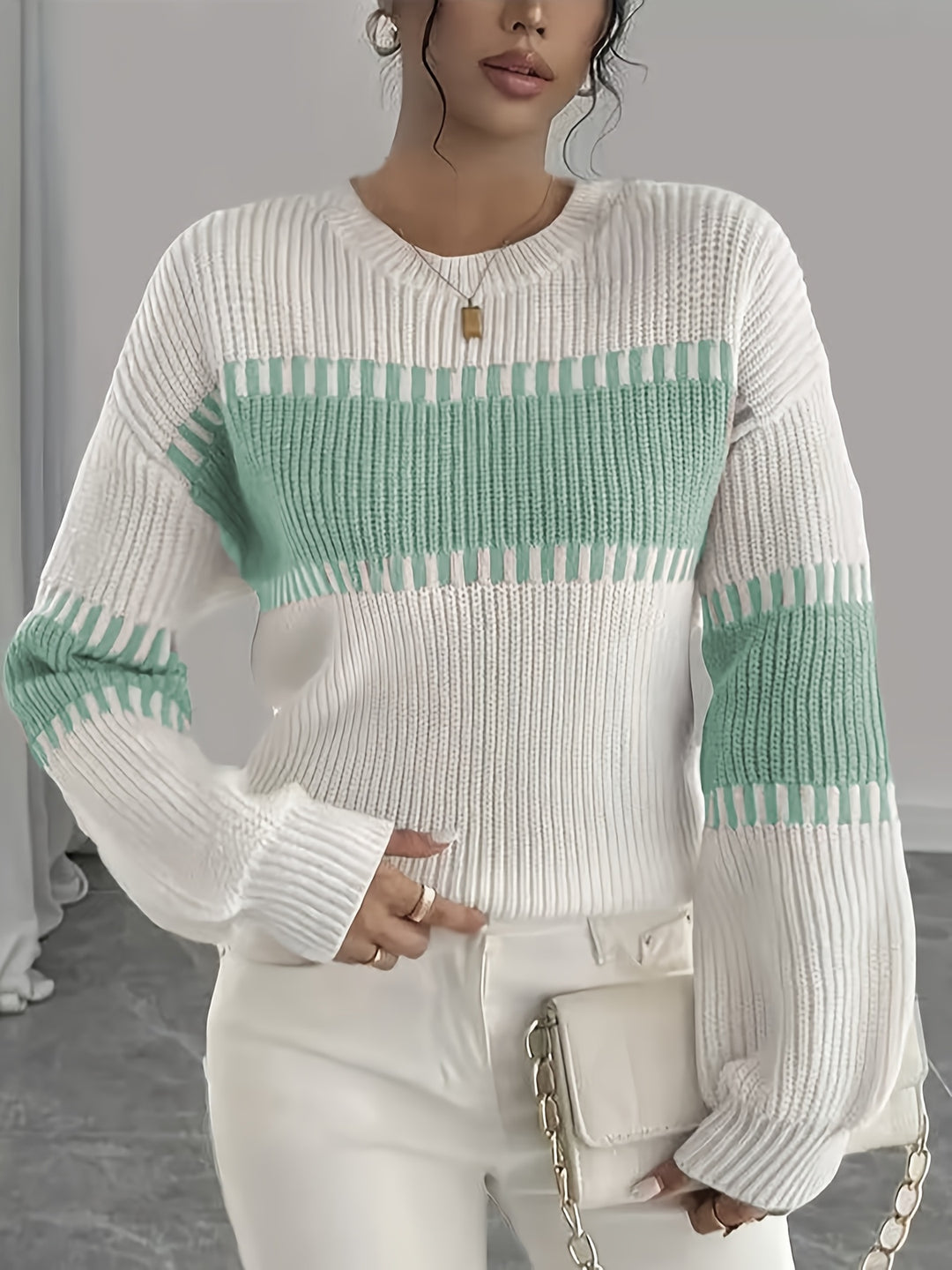 Adelaide | Colour-Block Striped Sweater