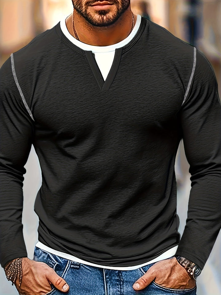 Nathan | Refined Notch-Neck Henley Shirt