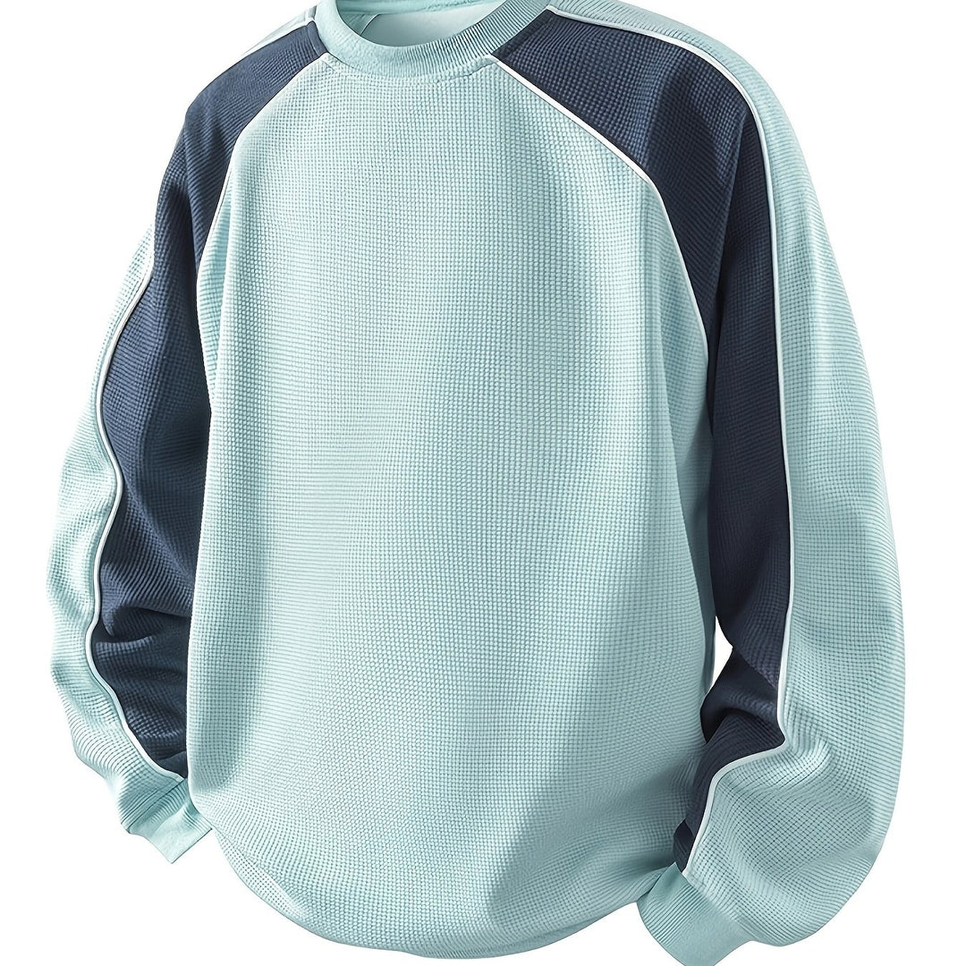 Sheldon | Color-Block Round Neck Sweatshirt