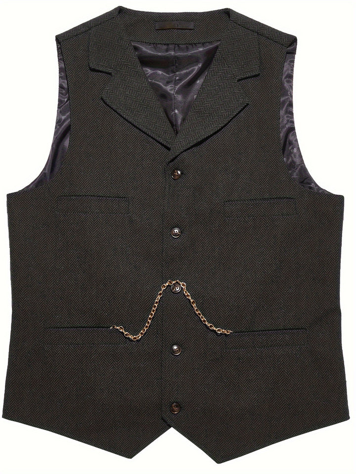 Byron | Refined Herringbone Waistcoat
