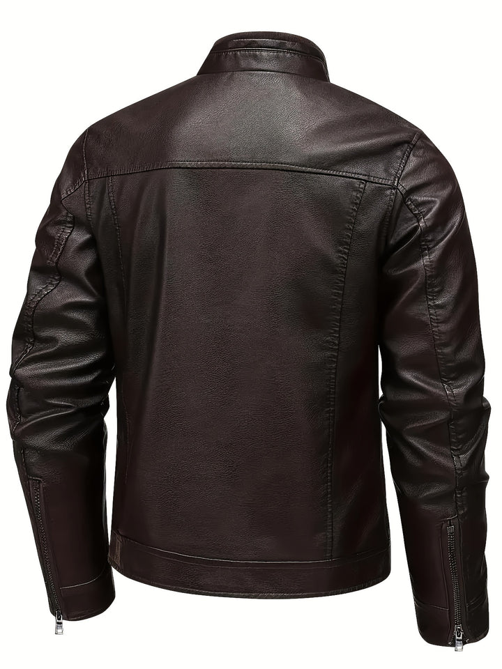 Tobias | Classic Stand-Collar Moto Jacket