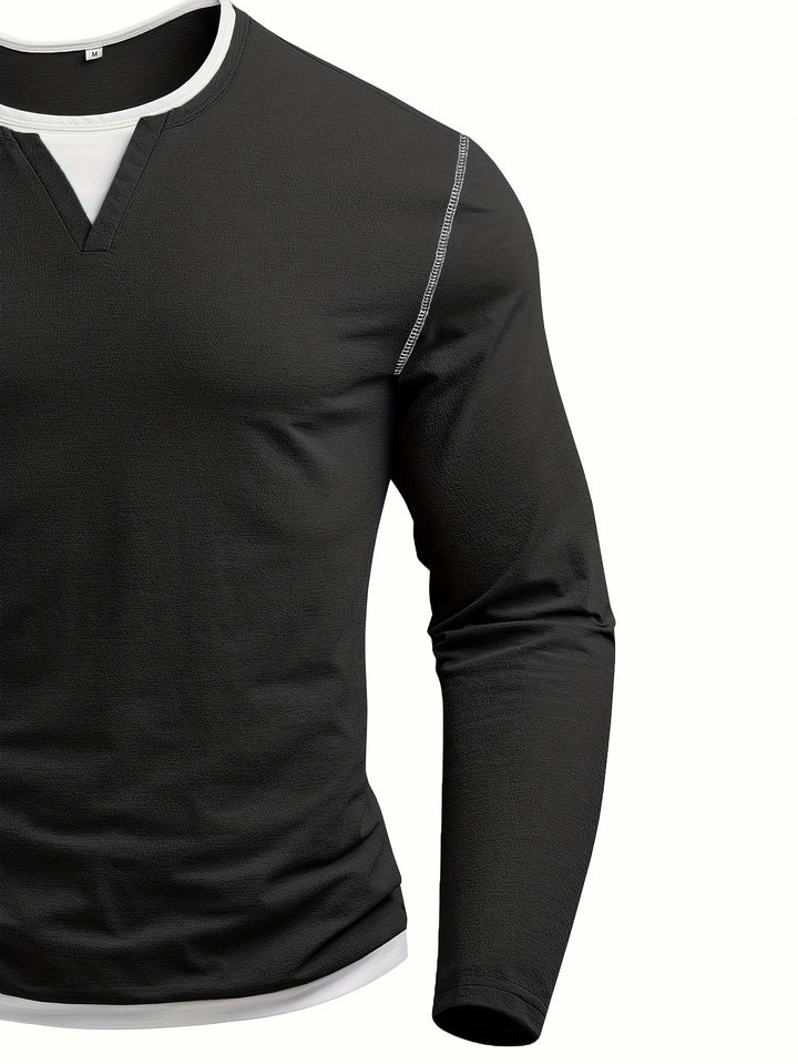 Nathan | Refined Notch-Neck Henley Shirt