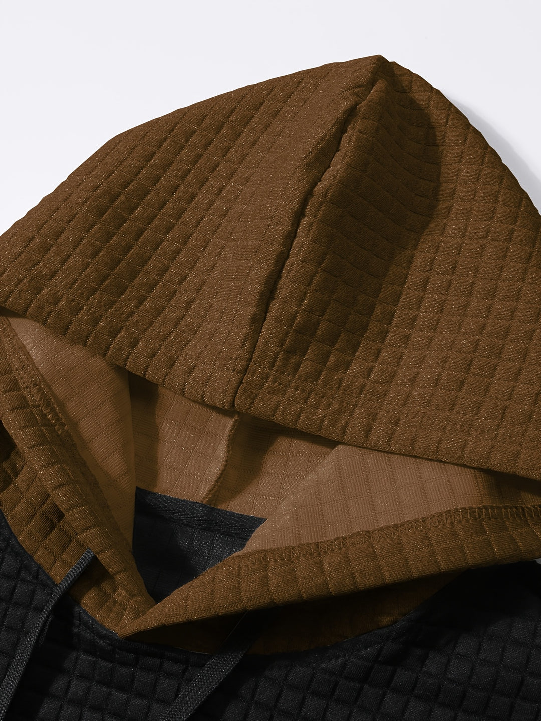 Hayes | Textured Colour-Block Hoodie