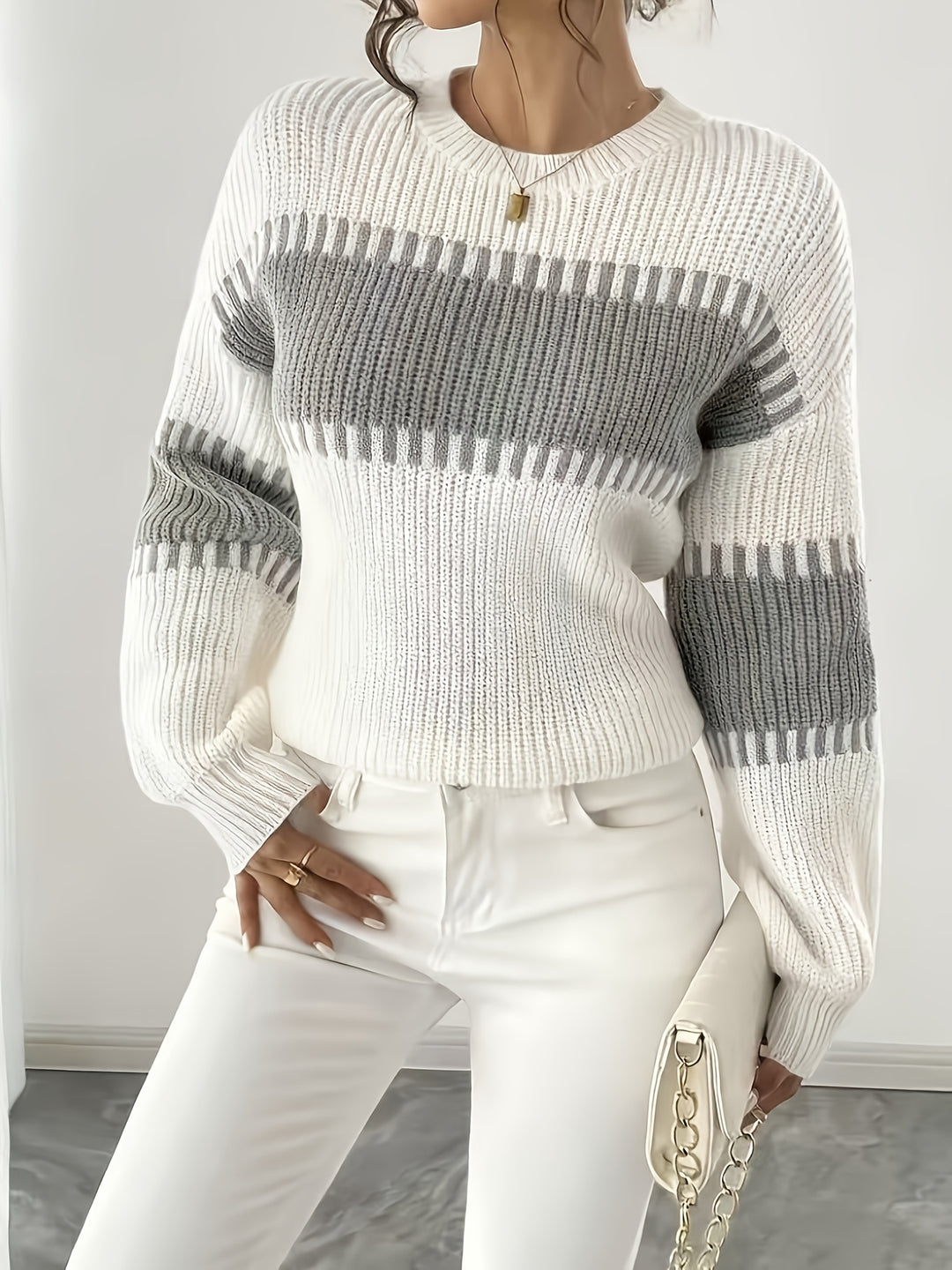 Adelaide | Colour-Block Striped Sweater
