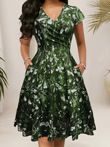 Katherine | Floral A-Line Pocket Dress