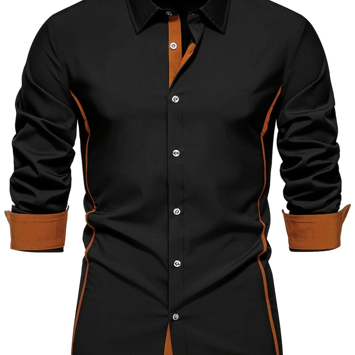 Anthony | Contrast Trim Button-Up Shirt
