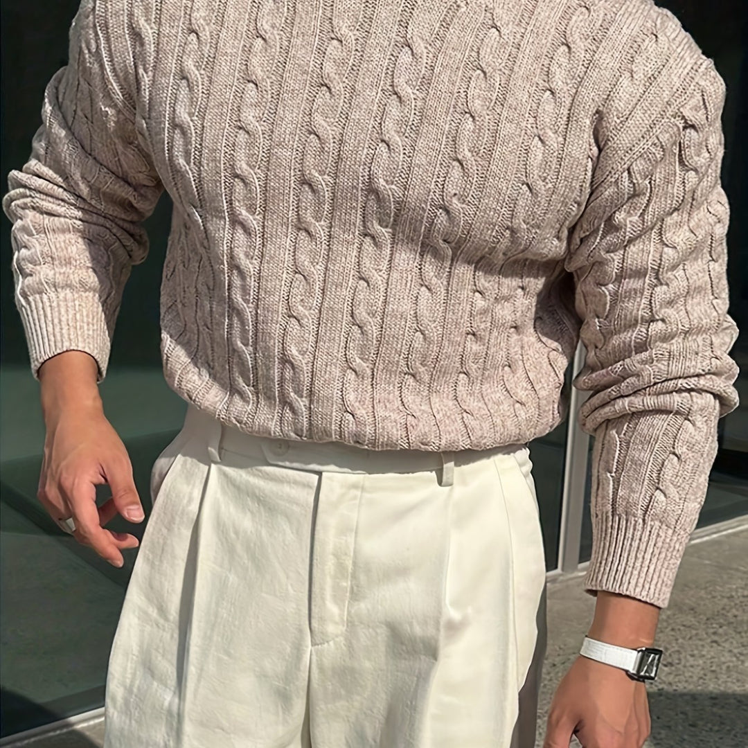 Jonas | Cable Knit Crew Neck Sweater