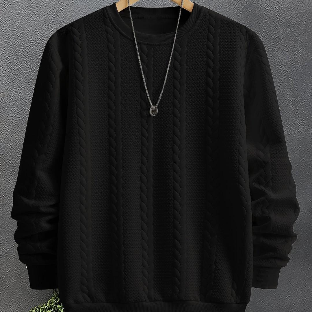 Thatcher | Textured Crew Neck Sweatshirt