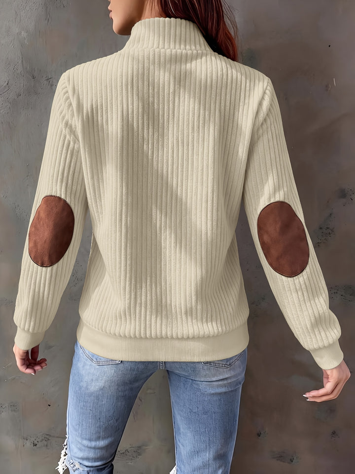 Lucinda | Ribbed Quarter-Zip Pullover