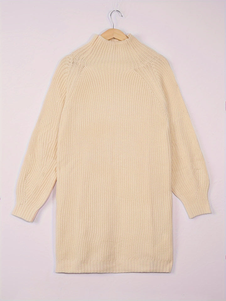 Iris | Relaxed Half-Turtleneck Sweater Dress