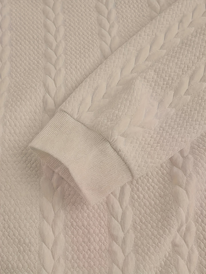 Merritt | Textured High-Neck Sweatshirt