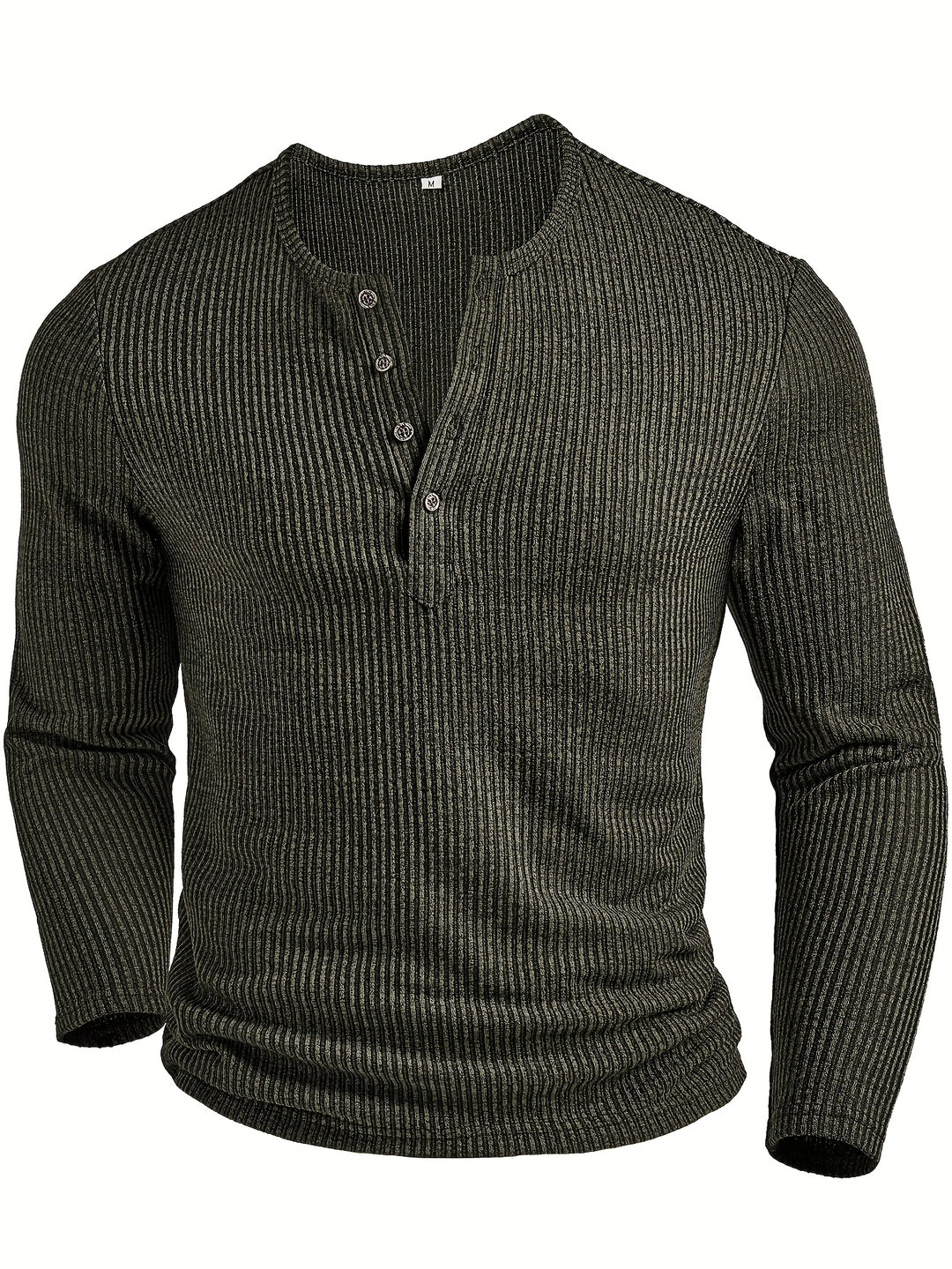 Griffin | Textured Ribbed Henley Shirt