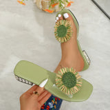 Elise | Floral Square-Toe Sandals