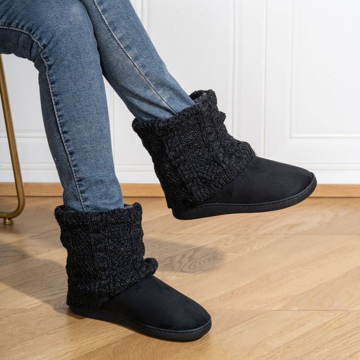 Maisie | Cozy Knit-Cuff Boots