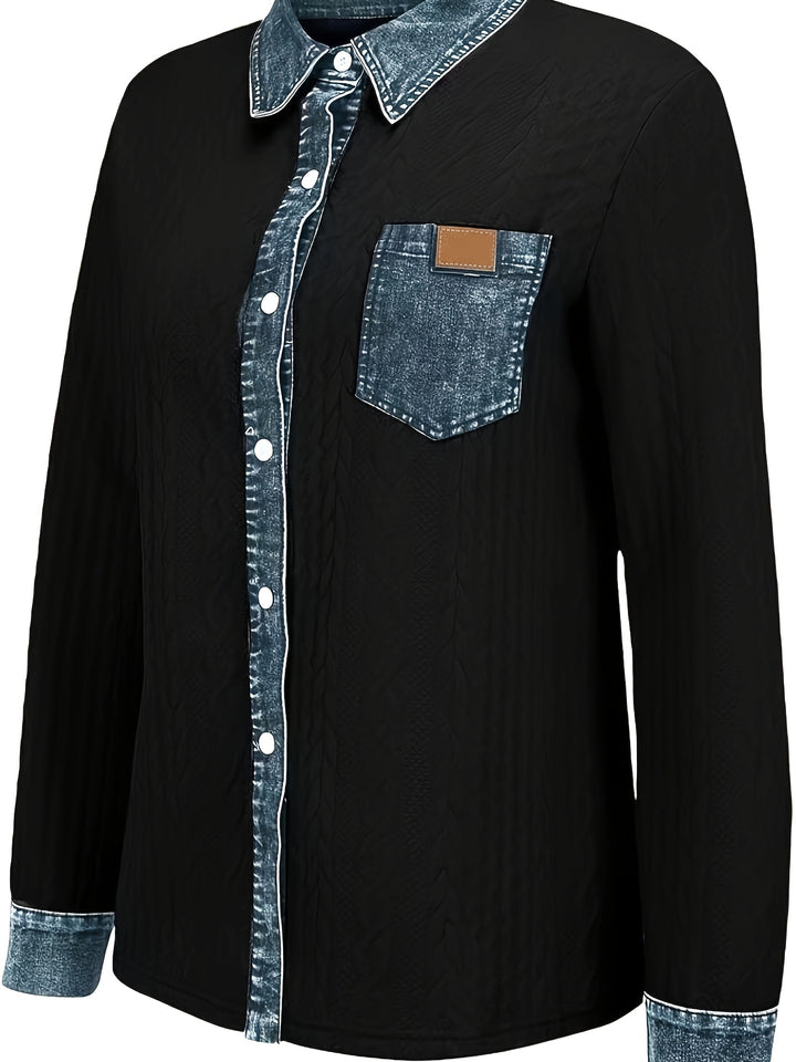 Greta | Textured Button-Up Shirt