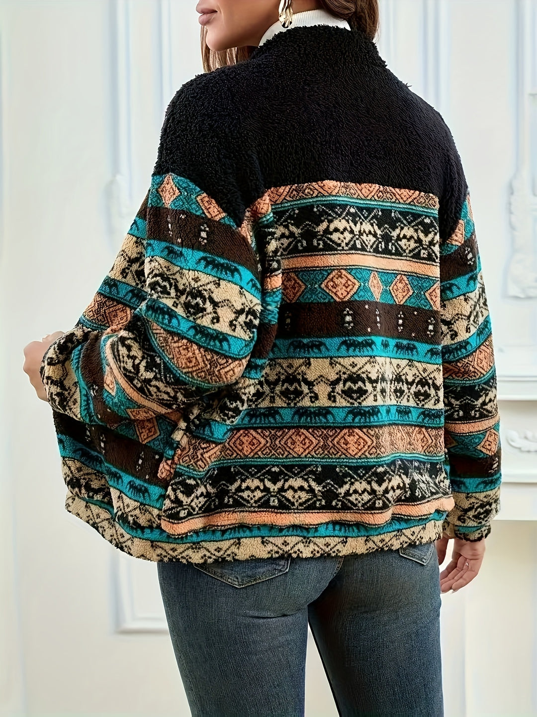 Maisie | Patterned Zip Jacket