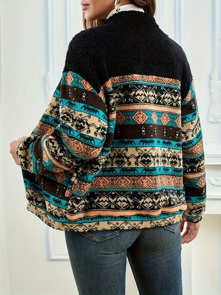 Maisie | Patterned Zip Jacket