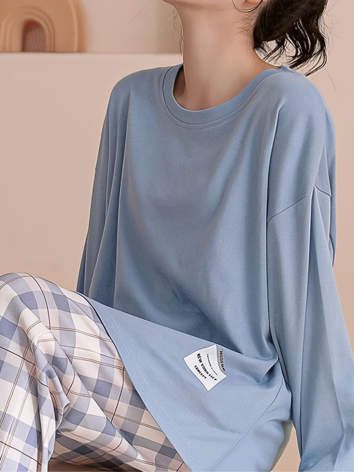 Genevieve | Relaxed Plaid Two-Piece Set