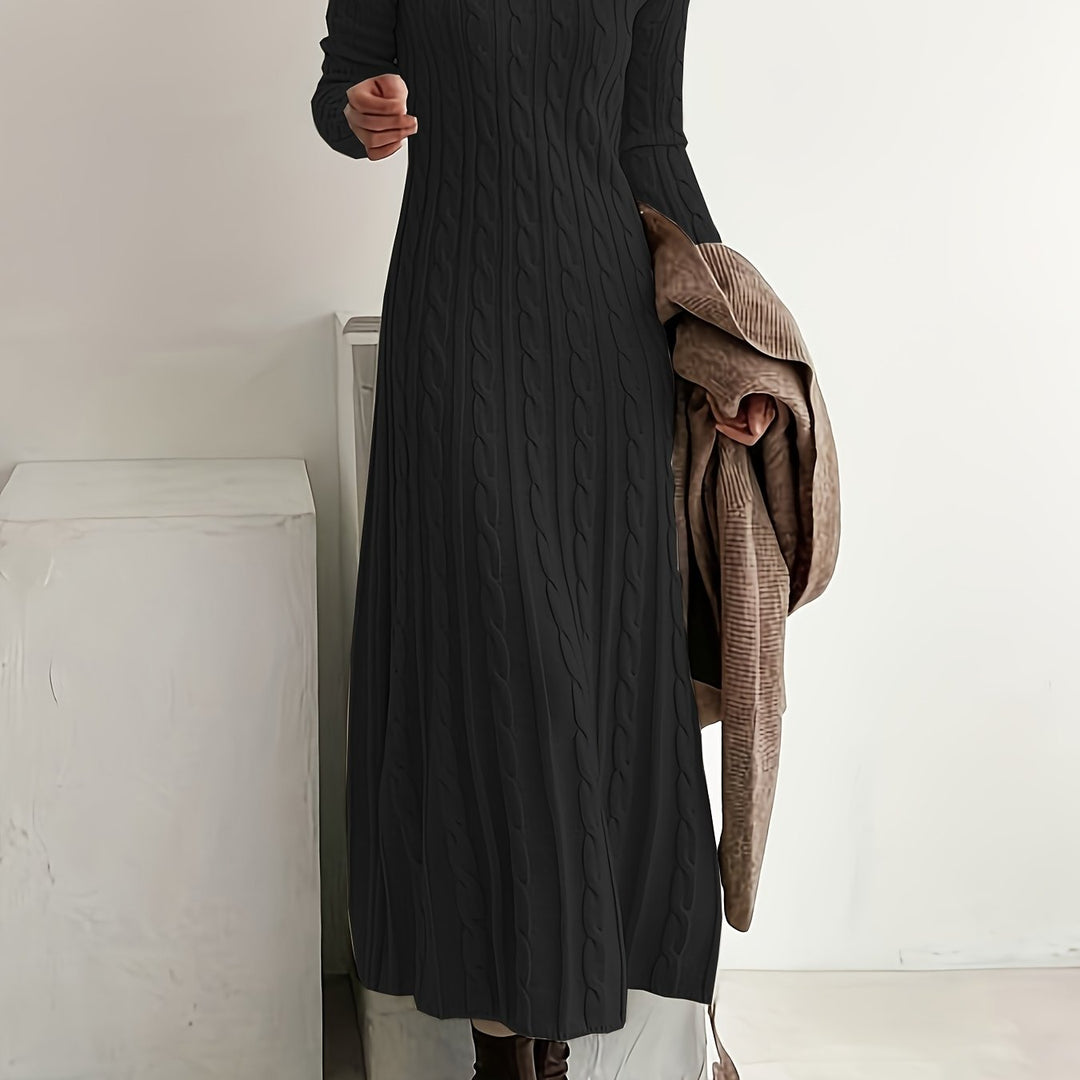Lucinda | Cable-Knit Maxi Dress