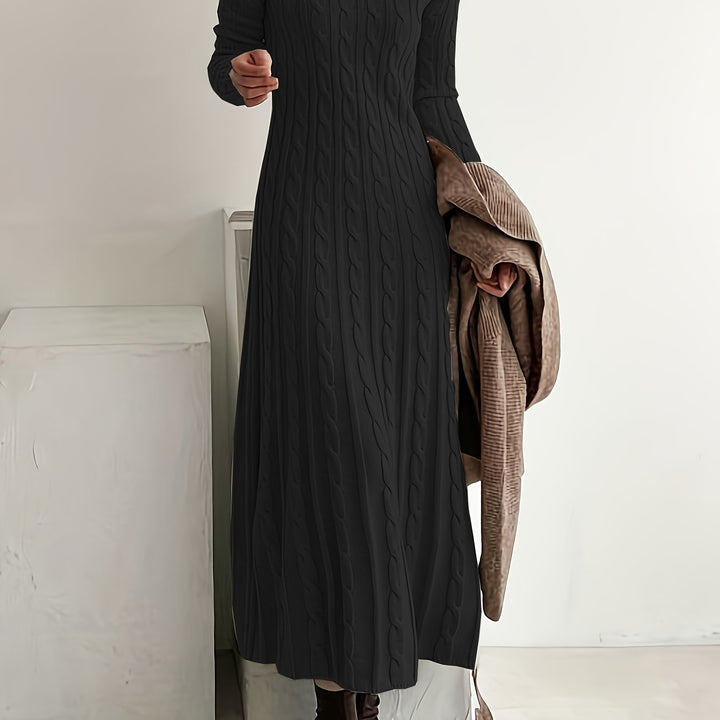 Lucinda | Cable-Knit Maxi Dress
