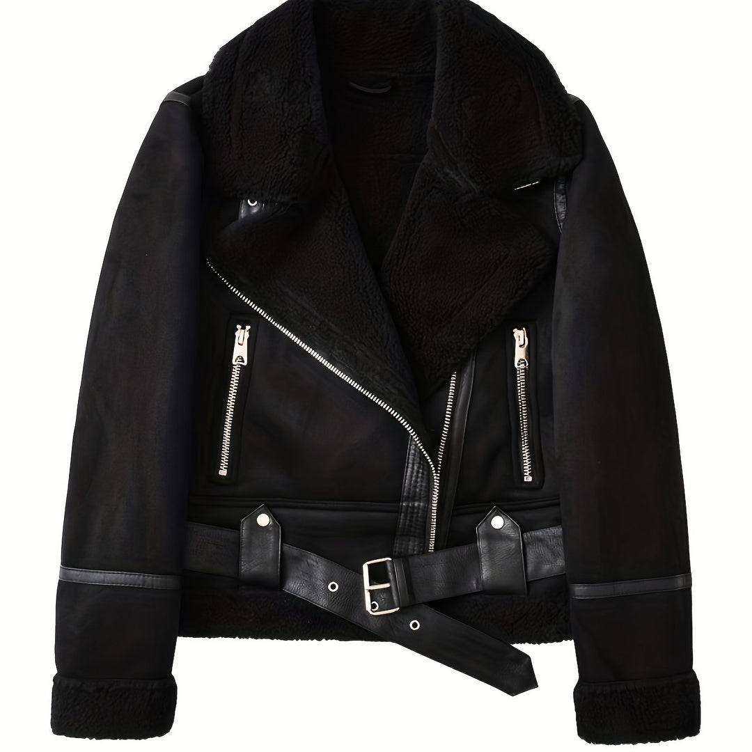 Clara | Belted Aviator Jacket