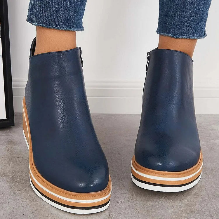 Odessa | Sleek Platform Ankle Boots