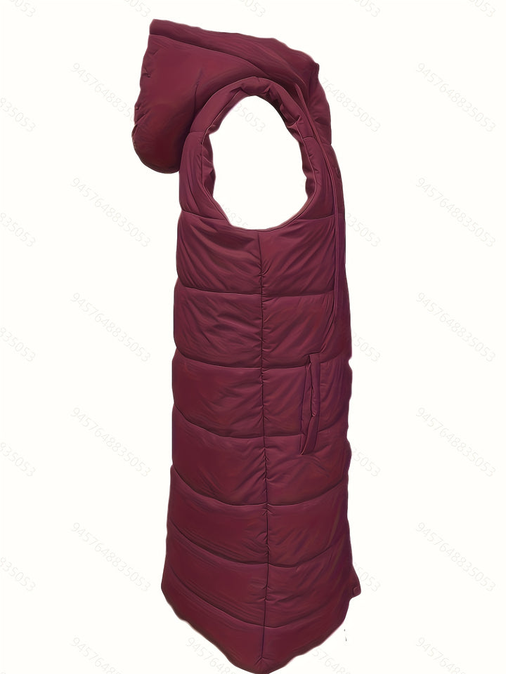 Helen | Longline Hooded Padded Vest
