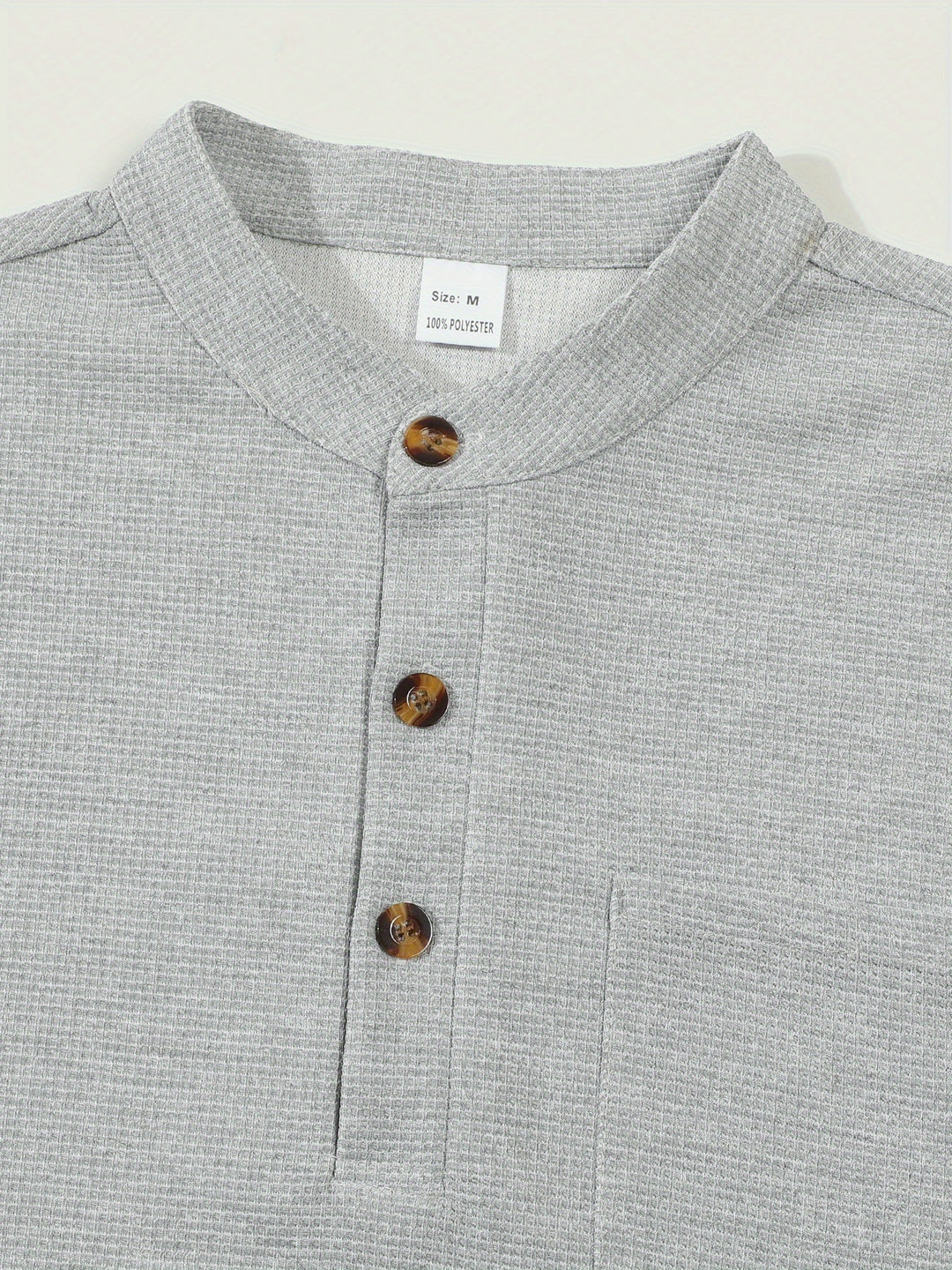 Jonathan | Textured Long Sleeve Henley Shirt