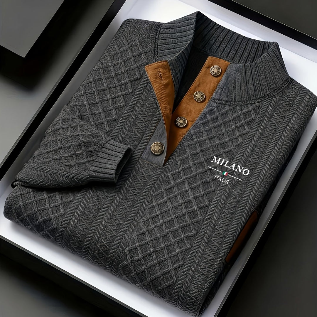 Lorenzo | Textured Stand-Collar Sweater