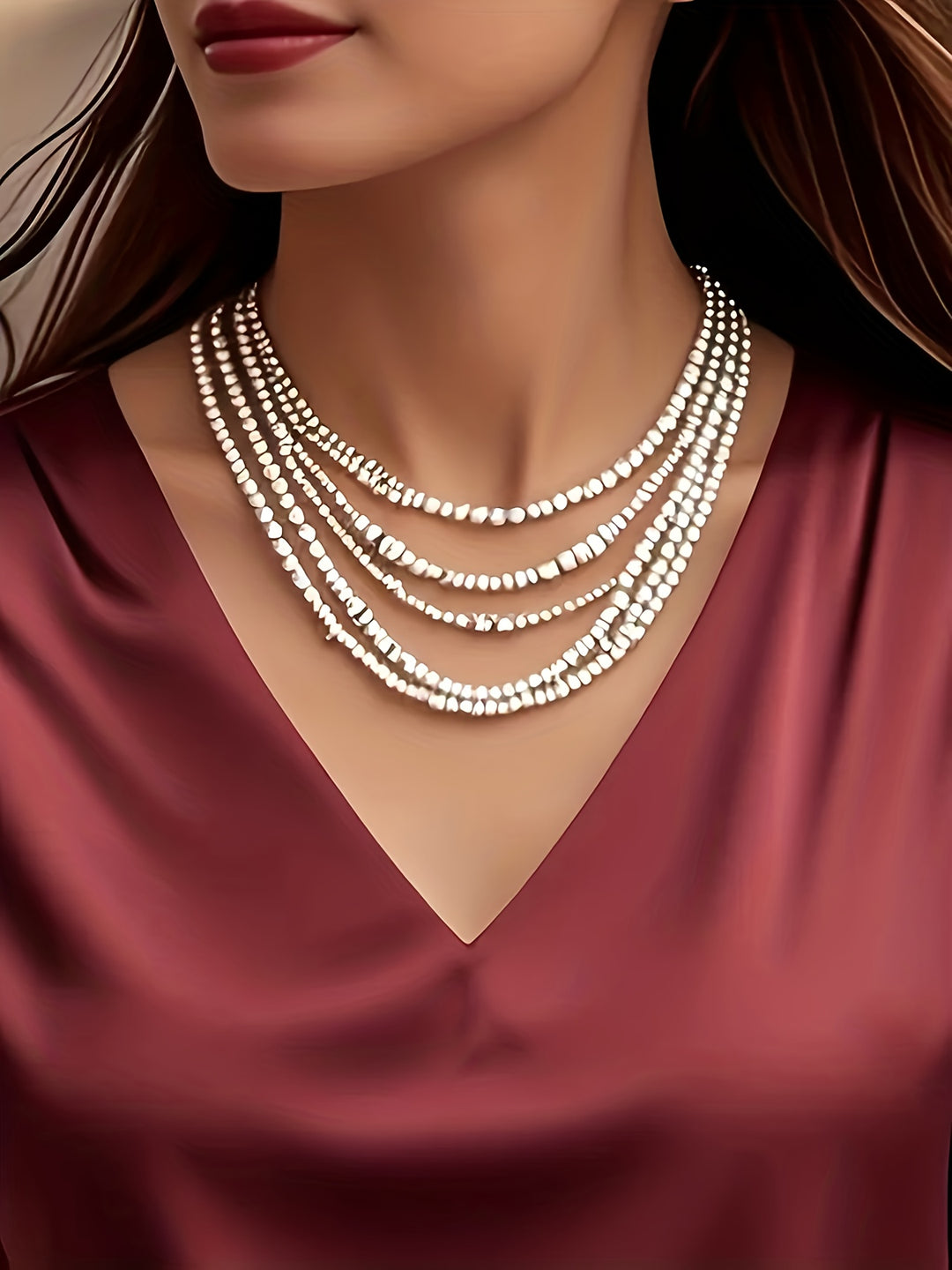 Estelle | Draped V-Neck Blouse