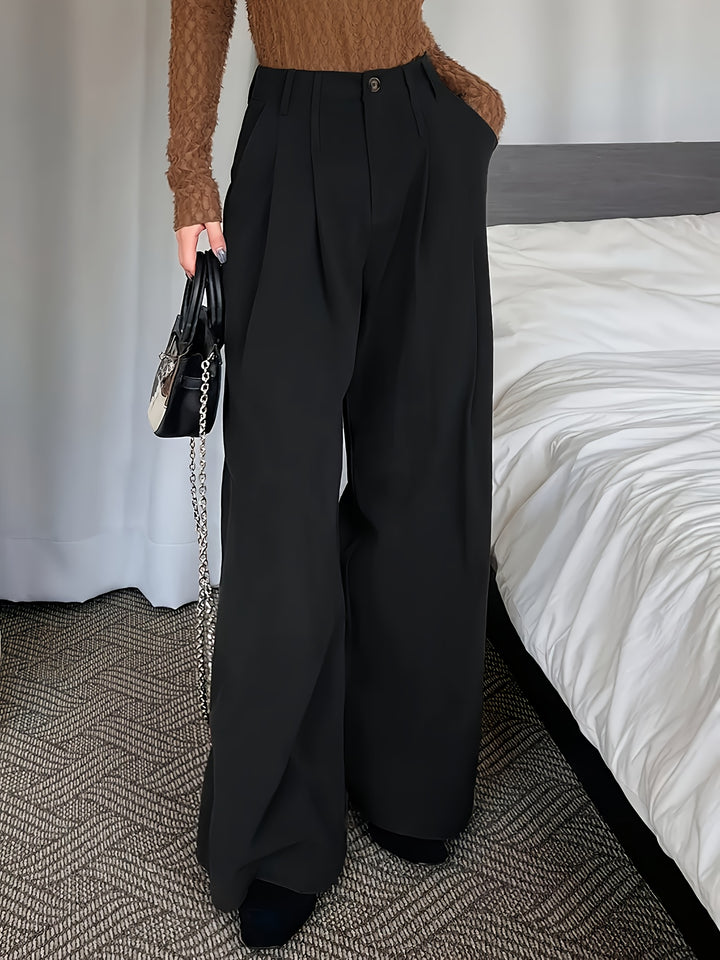 Celine | Pleated Wide-Leg Trousers