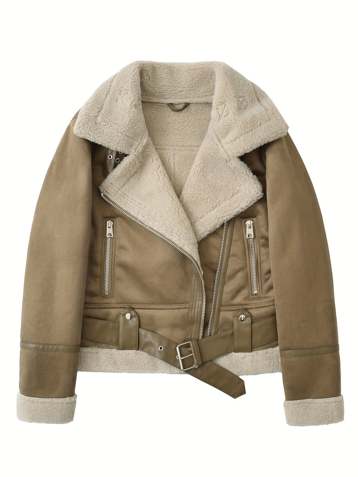 Clara | Belted Aviator Jacket