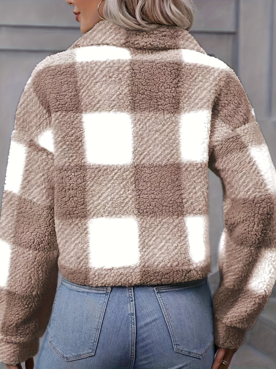 Marnie | Cozy Cropped Plaid Jacket
