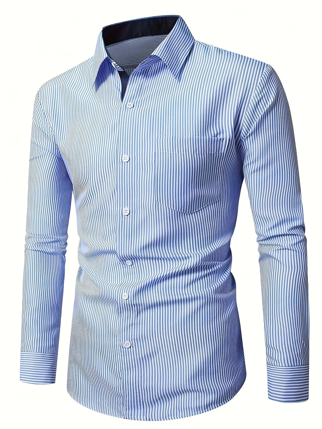 Desmond | Refined Striped Long Sleeve Shirt