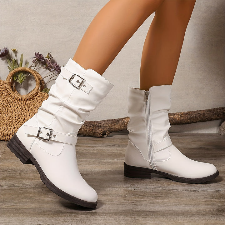 Lorraine | Slouchy Buckle Boots
