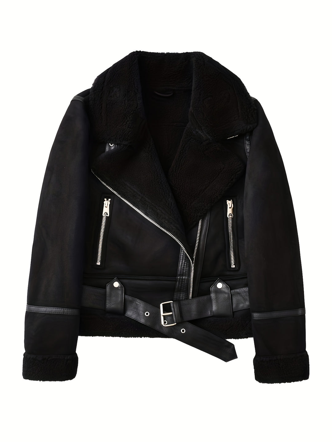 Clara | Belted Aviator Jacket