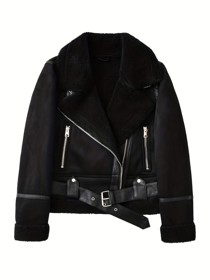 Clara | Belted Aviator Jacket