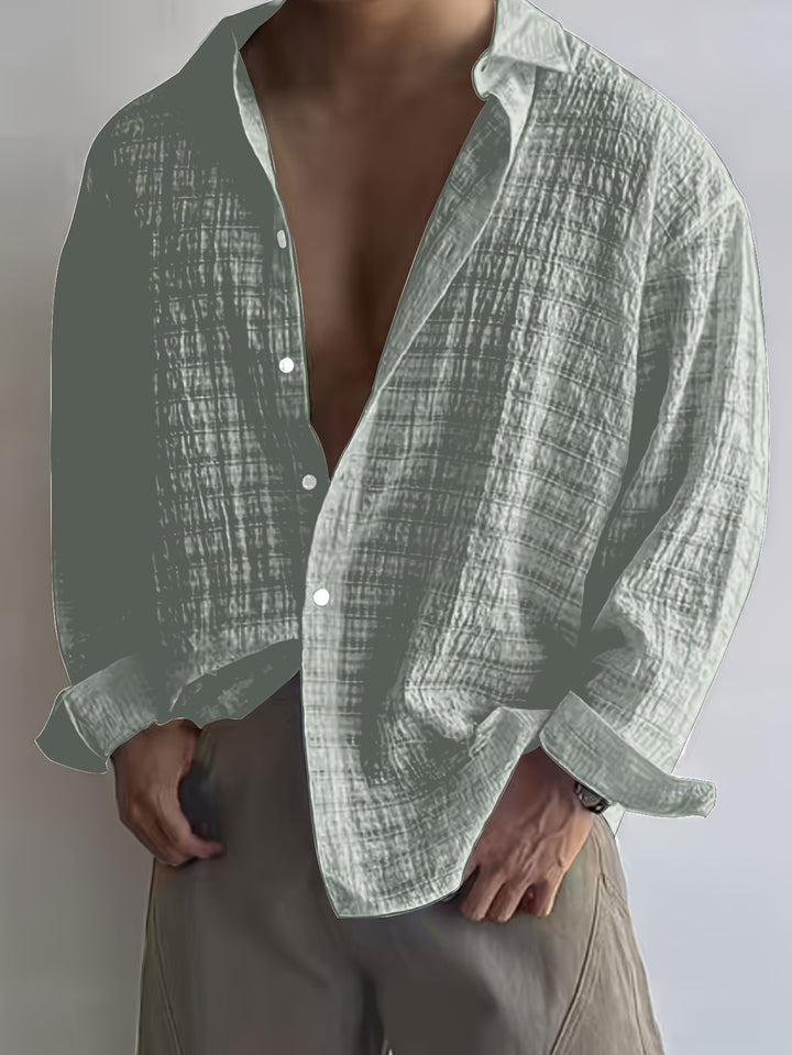 Rafael | Relaxed Textured Long-Sleeve Shirt