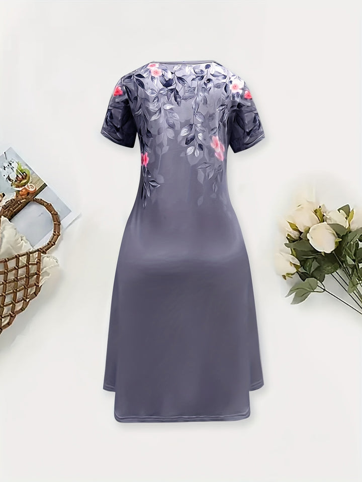 Marjorie | Graceful Floral A-Line Dress