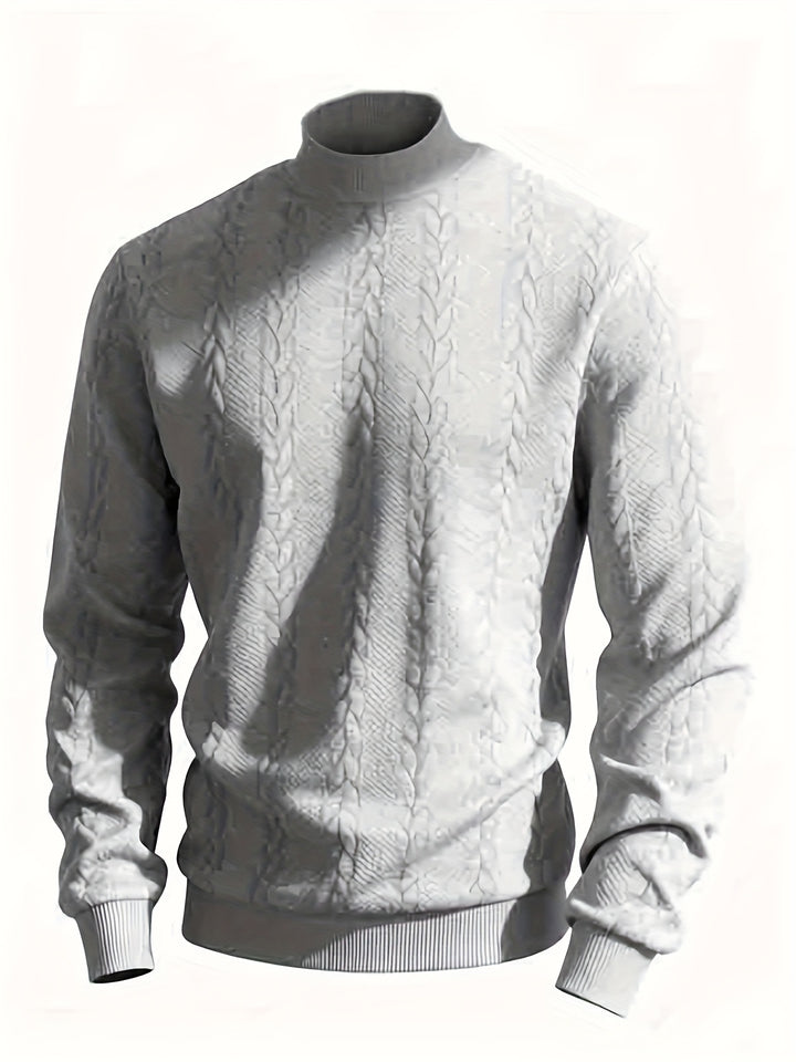 Merritt | Textured High-Neck Sweatshirt