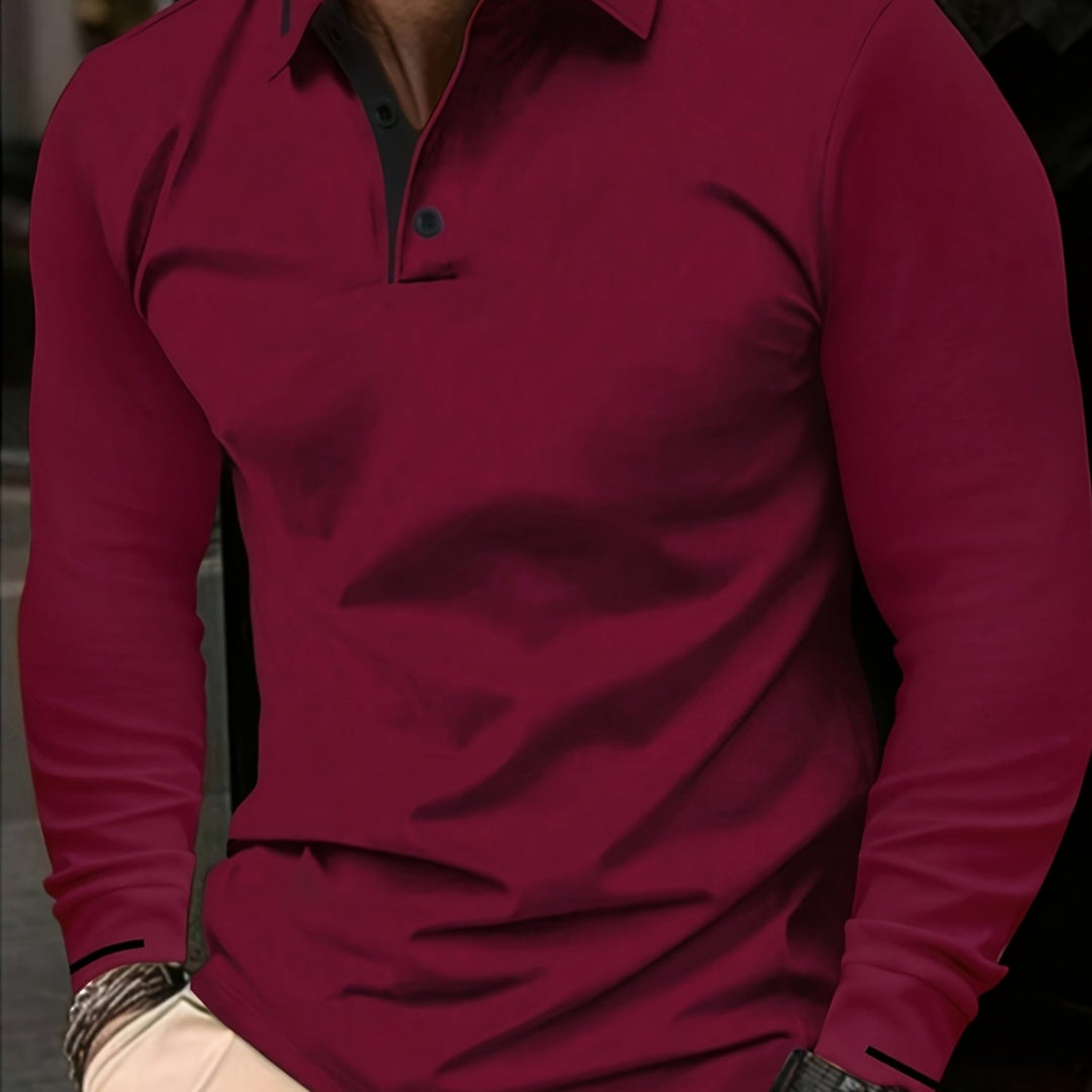 Dalton | Refined Long-Sleeve Polo Shirt