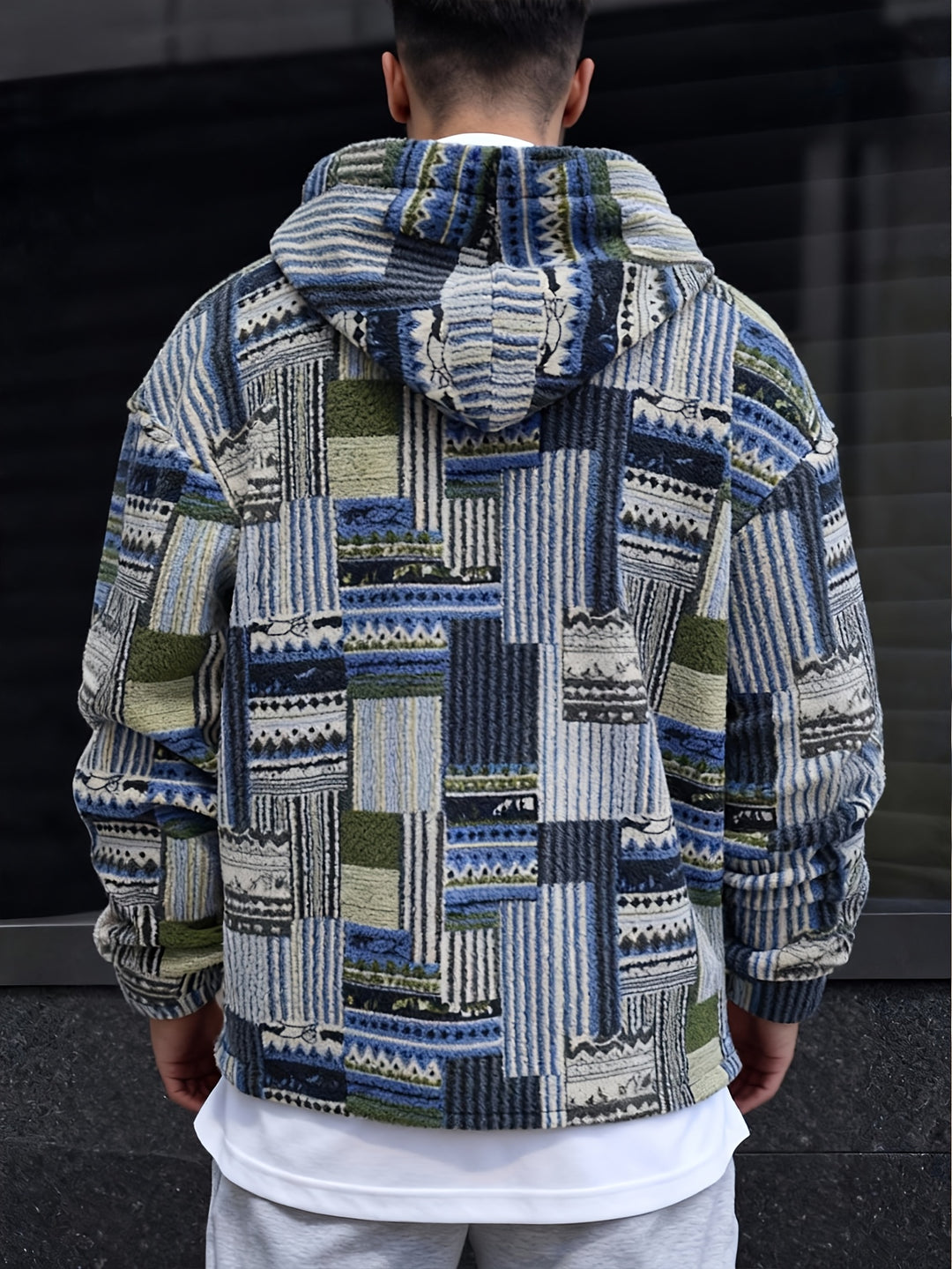 Malcolm | Patterned Quarter-Zip Pullover