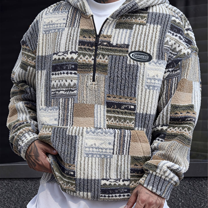 Malcolm | Patterned Quarter-Zip Pullover
