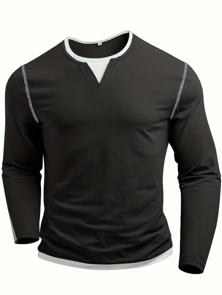 Nathan | Refined Notch-Neck Henley Shirt