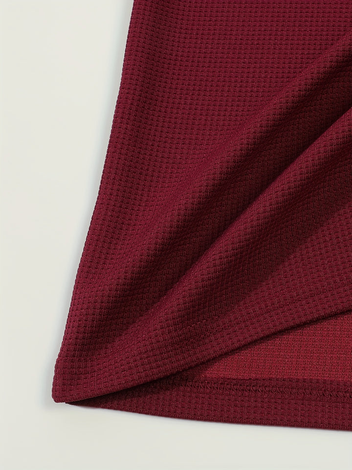 Jonathan | Textured Long Sleeve Henley Shirt