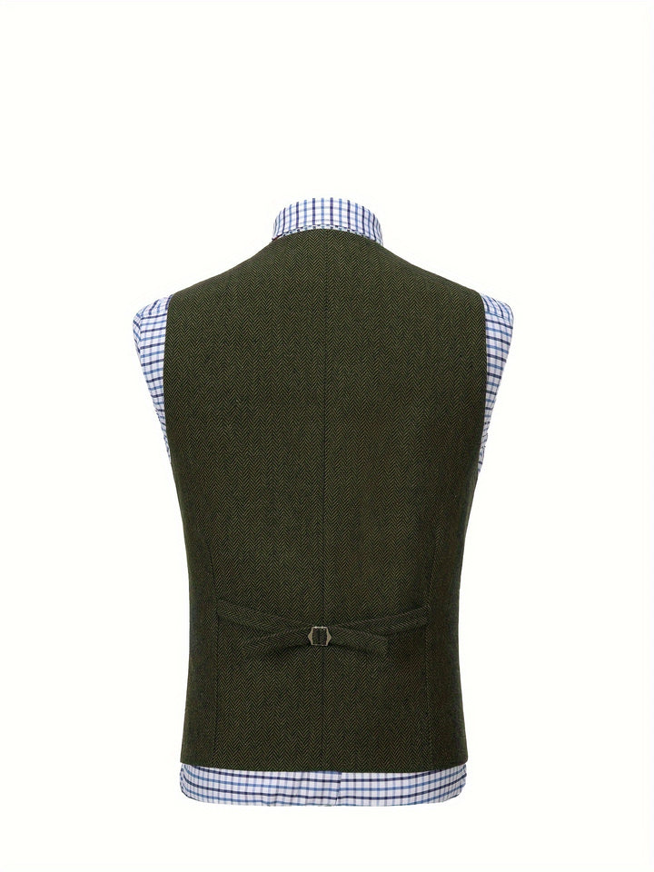 Colton | Heritage Herringbone Vest