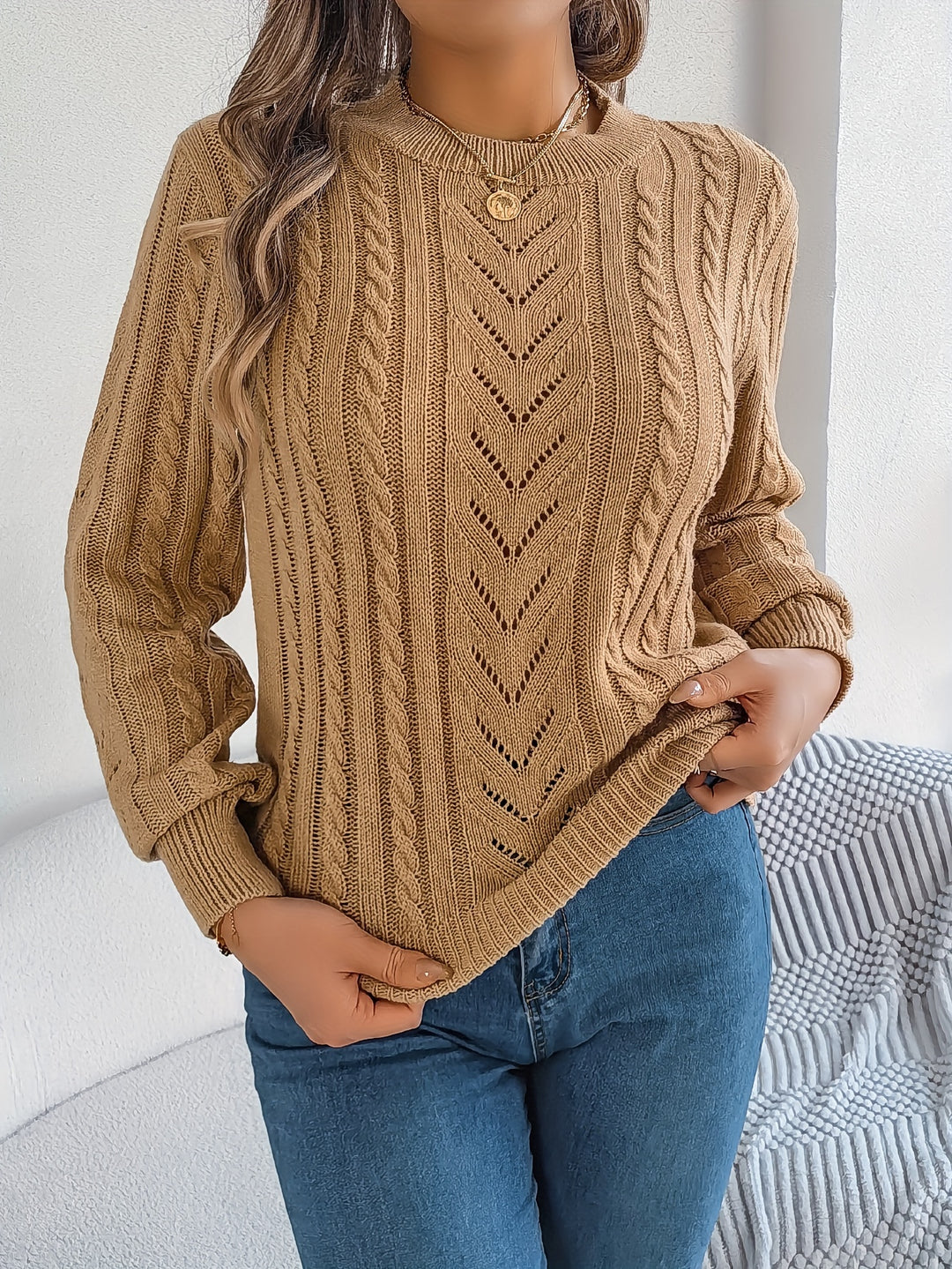 Blythe | Cable-Knit Textured Sweater